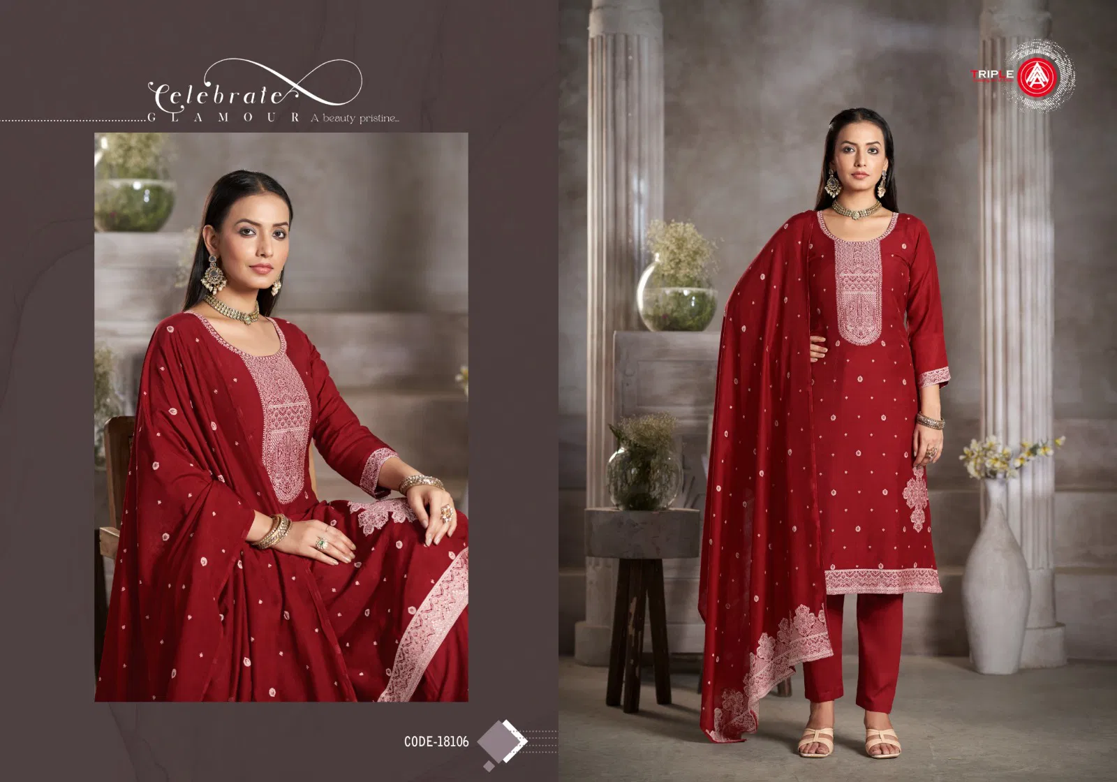 Kia Dark By Triple Aaa Muslin Lakhnavi Online Salwar Kameez Wholesale